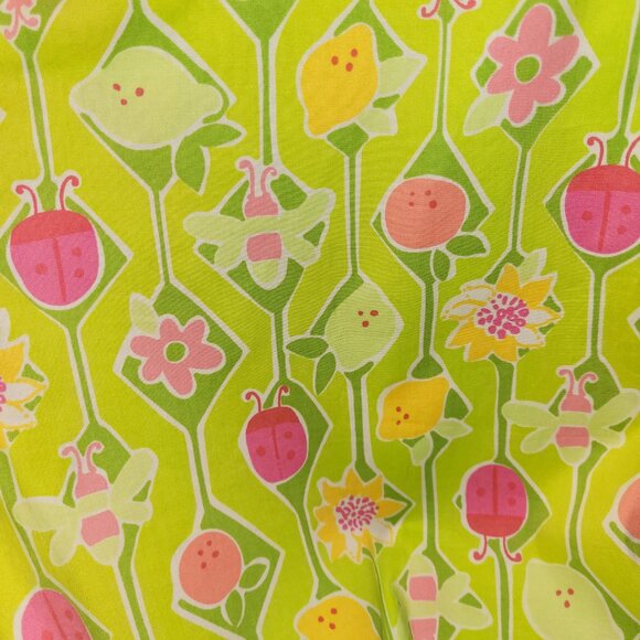 Lilly Pullitzer Vintage Palm Beach Liza Capri Pants Ladybugs and Lemons - Picture 6 of 6